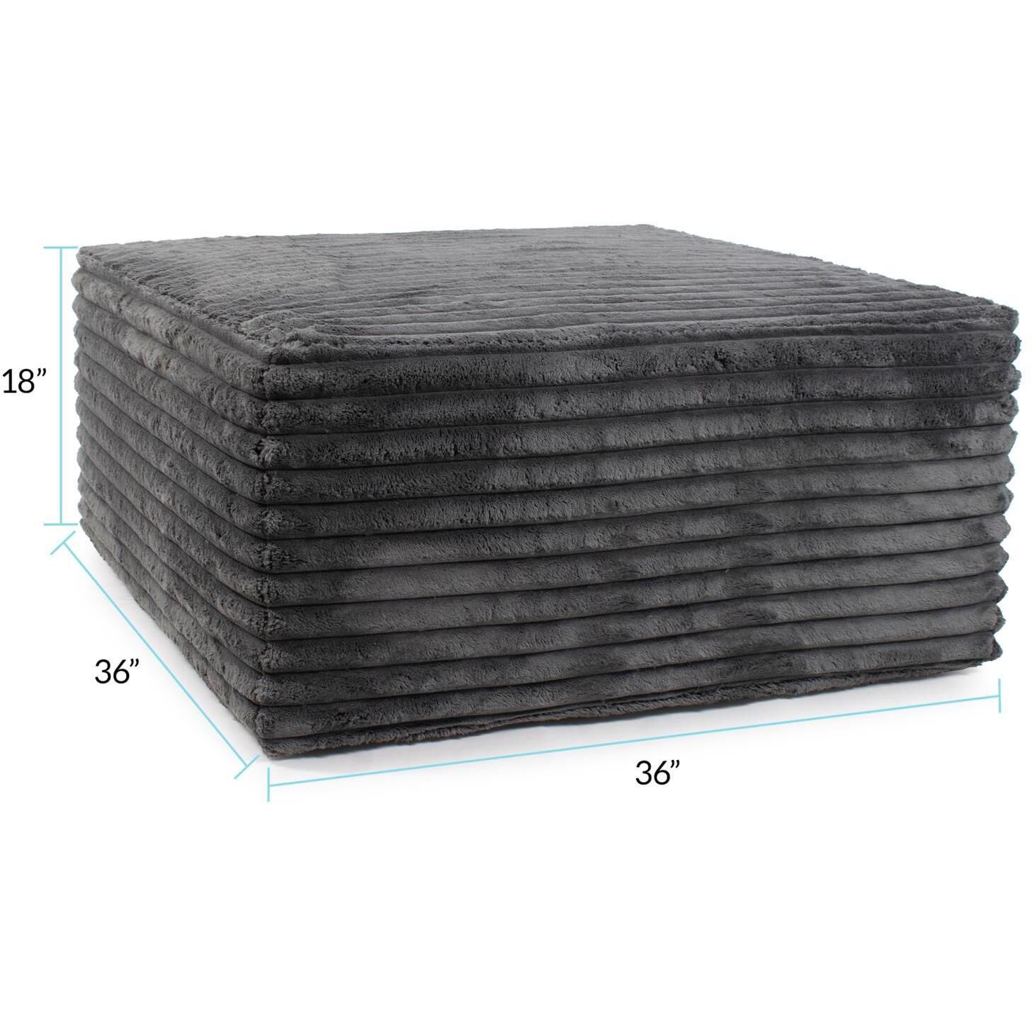 Shar Pei Universal 18 inch Charcoal Ottoman